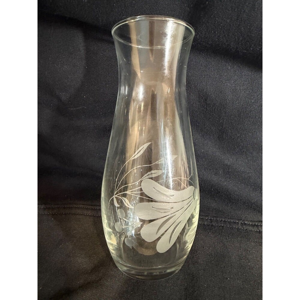 VTG Cameo Crystal Handcut 7" Vase Pasabahce Made in Turkey